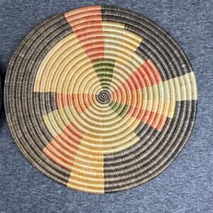 African Agaseke Wall Basket Traditional Artisan Handwoven Sisal Hanging Plate